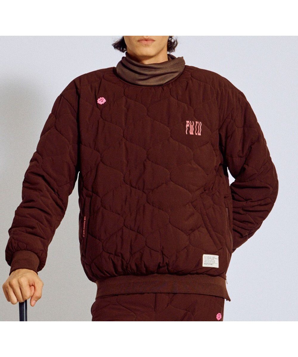 【ピーダブリュサーキュラス/PW CIRCULUS / MEN】の【撥水加工 / ストレッチ】【MEN】ひょうたんキルティング中綿プルオーバー 2025年モデル ゴルフ インテリア・キッズ・メンズ・レディースファッション・服の通販 founy(ファニー) 　ファッション　Fashion　メンズファッション　Fashion for Men　アウター　Men's Coats Outerwear　キルティング　Quilted, Quilting　ジャケット　Jacket, Outerwear　スタイリッシュ　Stylish, Fashionable　ストレッチ　Stretch, Stretchy Fabric　タフタ　Taffeta, Structured Fabric　定番　Standard, Basic Item　人気　Popular, Best Seller　ワイド　Wide, Wide Fit　冬　Winter / This Winter　A/W・秋冬　Autumn/Winter　ゴルフ　Golf　2025年　2025　2025-2026秋冬・A/W　Autumn/Winter 2025–26 AW25–26　ダークブラウン系|ID: prp329100004762957 ipo3291000000034473703