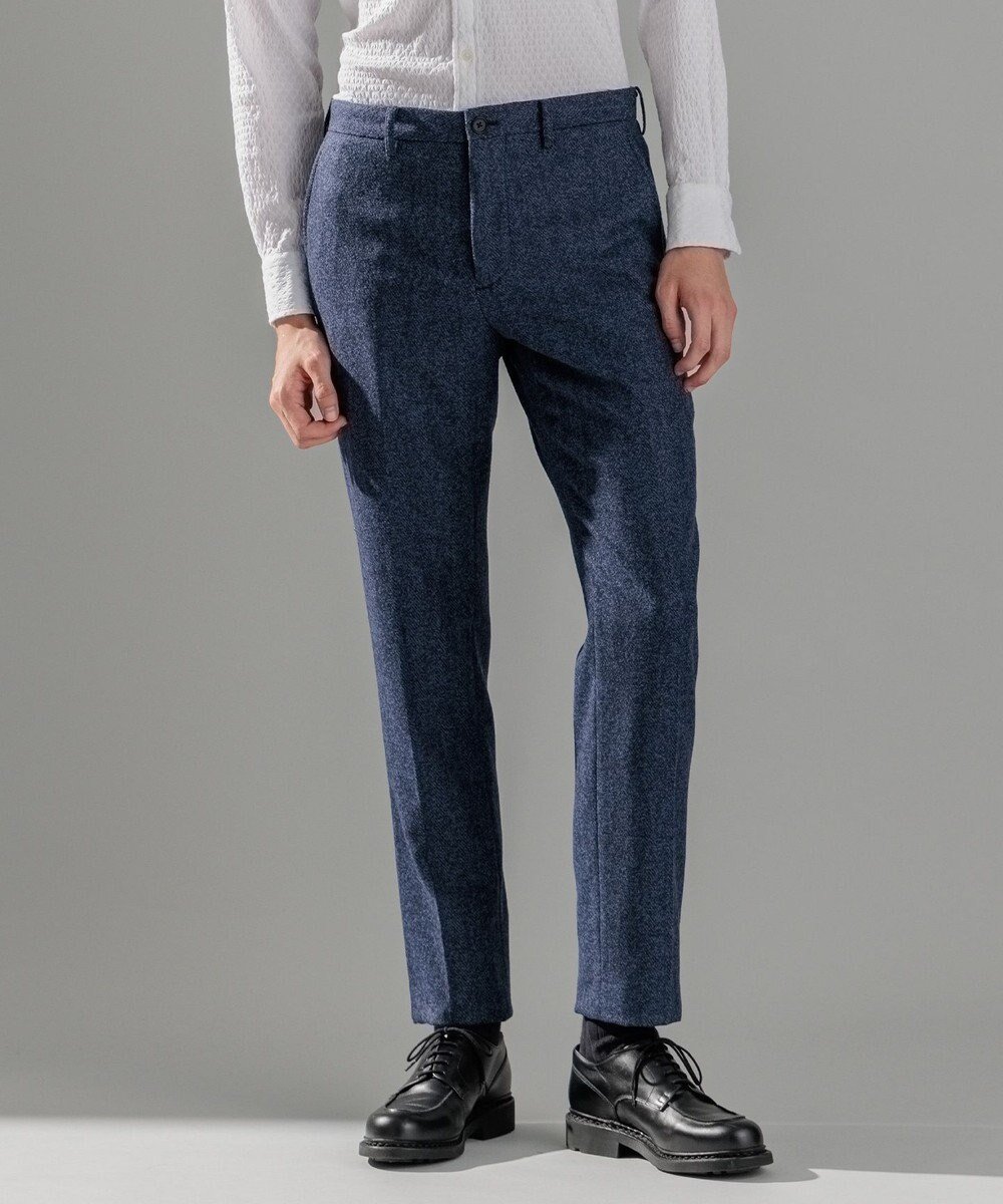 【ジョゼフ オム/JOSEPH HOMME / MEN】のライトツイディーブークレ / CITY インテリア・キッズ・メンズ・レディースファッション・服の通販 founy(ファニー) ファッション Fashion メンズファッション Fashion for Men ボトムス Bottoms なめらか Smooth, Silky Texture ストレッチ Stretch, Stretchy Fabric スラックス Slacks, Dress Pants セットアップ Set-Up, Coordinated Outfit テーパード Tapered, Tapered Pants フラップ Flap, Flap Pocket ポケット Pocket, Pocket Detail ループ Loop, Loop Knit エレガント 上品 Elegant A/W・秋冬 Autumn/Winter ダルブルー系|ID: prp329100004762966 ipo3291000000034473748
