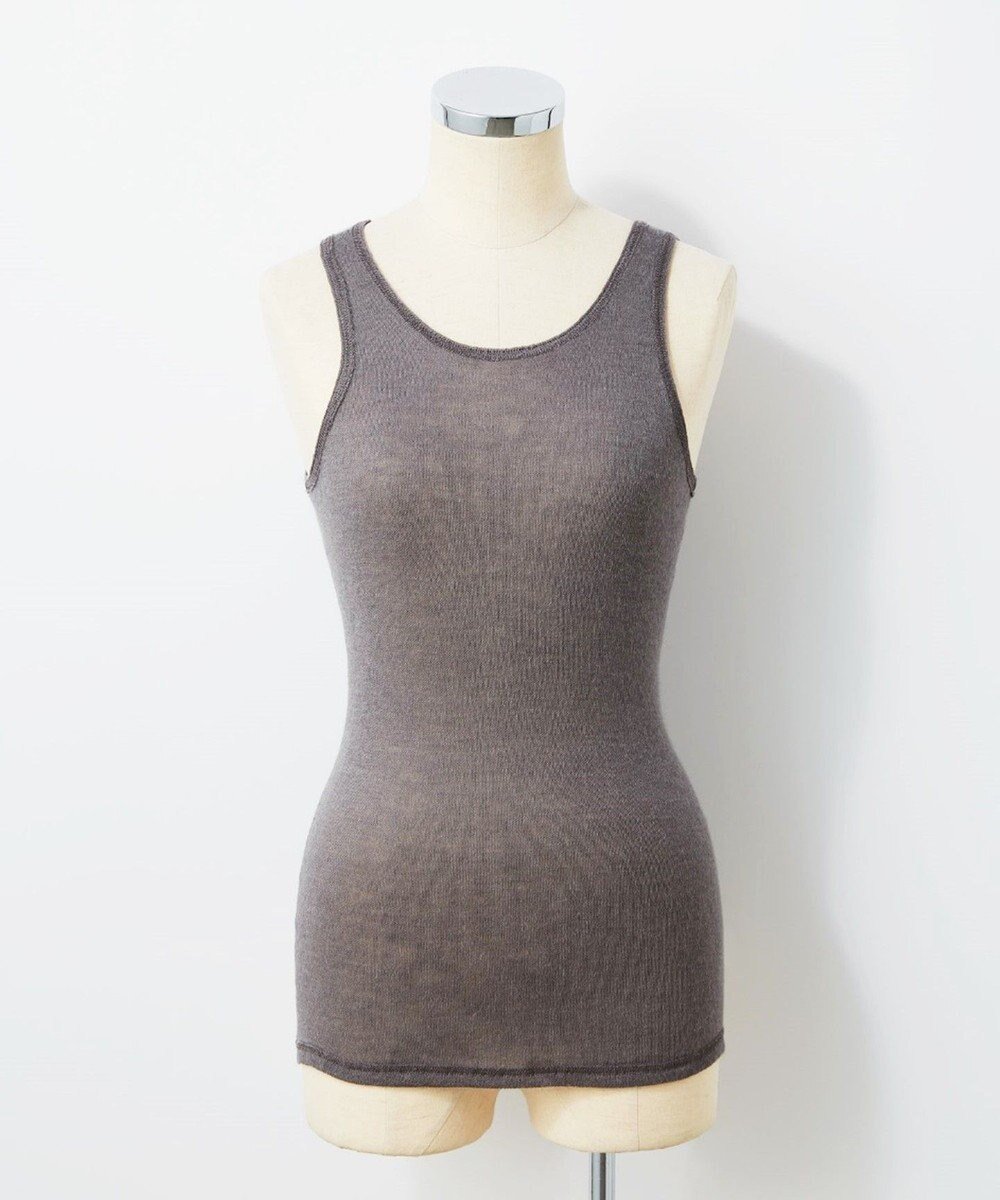 【トック/TOQUE】の〈大草直子さんアドバイザー〉ロイヤルベビーアルパカ針抜きスムスインナータンクトップ インテリア・キッズ・メンズ・レディースファッション・服の通販 founy(ファニー) ファッション Fashion レディースファッション Fashion for Women トップス・カットソー Cut & Sew Tops ニット Knit Tops & Sweaters アンダー Underwear Essentials インナー Innerwear 別注 Limited Edition, Custom Order A/W・秋冬 Autumn/Winter グレー|ID: prp329100004762991 ipo3291000000034473887