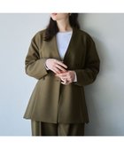 【ハッシュニュアンス/#Newans】のウエストシェイプダブルジャケット カーキ グリーン|ID: prp329100004762997 ipo3291000000034473955