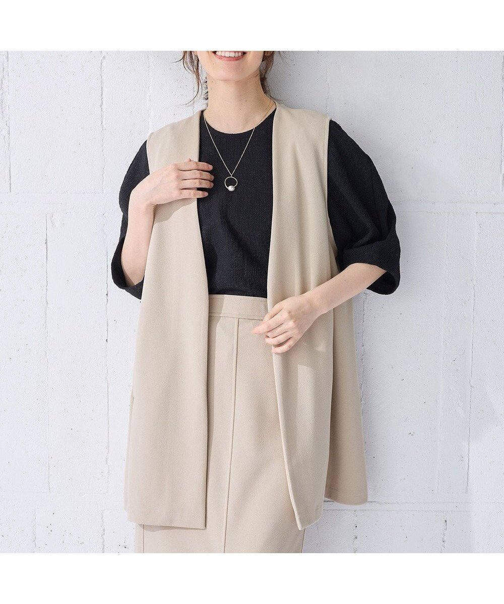 【エニー/ANY】の【洗濯機可】カットジョーゼットジレ インテリア・キッズ・メンズ・レディースファッション・服の通販 founy(ファニー) ファッション Fashion レディースファッション Fashion for Women アウター Coat / Outerwear Collection トップス・カットソー Cut & Sew Tops ベスト&ジレ / 重ね着スタイル Vests & Gilets おすすめ Recommended / Our Picks カットソー Cut and Sewn Top シンプル Simple, Minimal ジョーゼット Georgette, Semi-Sheer Fabric ストレッチ Stretch, Stretchy Fabric セットアップ Set-Up, Coordinated Outfit デニム Denim, Jeans Material ベスト Vest, Waistcoat 夏 Summer 春 Spring S/S・春夏 SS, Spring/Summer, Warm Season サンドベージュ|ID: prp329100004763005 ipo3291000000034474045