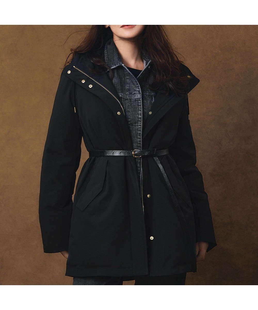 【23区/NIJYUSANKU】の【一部店舗限定/滝沢眞規子さん着用/撥水加工】ミリタリー フーデット ダウンコート インテリア・キッズ・メンズ・レディースファッション・服の通販 founy(ファニー) 　ファッションモデル・俳優・女優　Models　女性　Women　滝沢眞規子　Takizawa Makiko　ファッション　Fashion　レディースファッション　Fashion for Women　アウター　Coat / Outerwear Collection　コート・ロングコート・ピーコート　Long Coats, Peacoats & More　レディースジャケット・軽アウター　Jackets　ダウンジャケット・軽量ダウン　Warm & Lightweight Down Jackets　ジャケット　Jacket, Outerwear　ストレッチ　Stretch, Stretchy Fabric　ダウン　Down, Puffer　ポケット　Pocket, Pocket Detail　ミリタリー　Military, Army Style　レギュラー　Regular, Standard Fit　A/W・秋冬　Autumn/Winter　冬　Winter / This Winter　2025年　2025　2025-2026秋冬・A/W　Autumn/Winter 2025–26 AW25–26　ブラック系|ID: prp329100004763011 ipo3291000000035635855