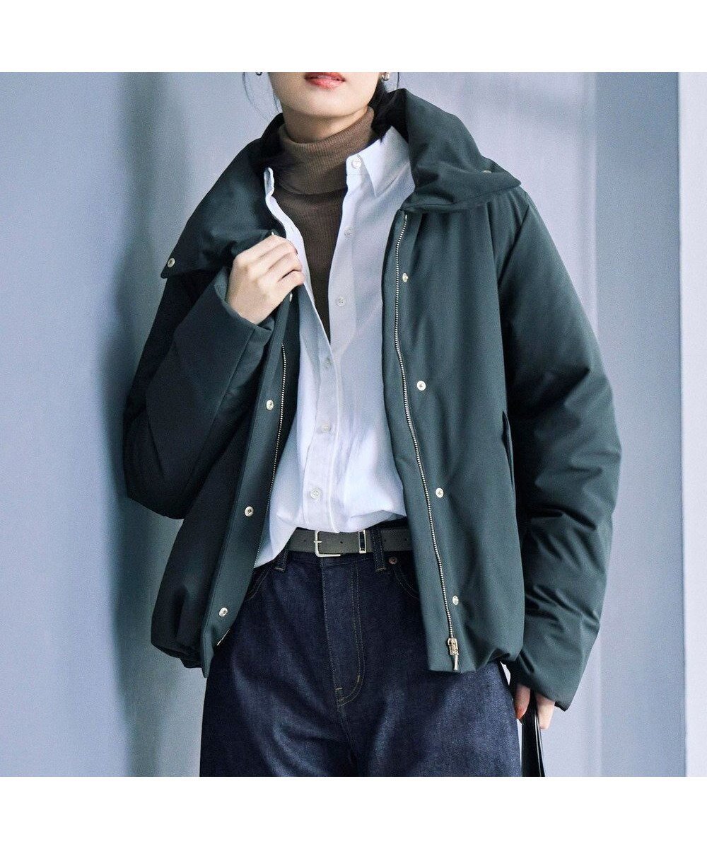 【23区/NIJYUSANKU】の【一部店舗限定/滝沢眞規子さん着用/撥水加工】ミリタリー Aライン ダウンコート インテリア・キッズ・メンズ・レディースファッション・服の通販 founy(ファニー) 　ファッションモデル・俳優・女優　Models　女性　Women　滝沢眞規子　Takizawa Makiko　ファッション　Fashion　レディースファッション　Fashion for Women　アウター　Coat / Outerwear Collection　コート・ロングコート・ピーコート　Long Coats, Peacoats & More　レディースジャケット・軽アウター　Jackets　ダウンジャケット・軽量ダウン　Warm & Lightweight Down Jackets　ショート　Short, Short Length　ジャケット　Jacket, Outerwear　ストレッチ　Stretch, Stretchy Fabric　ダウン　Down, Puffer　ドローコード　Drawcord, Drawstring Cord　防寒　Cold Protection, Winter-Ready　ミリタリー　Military, Army Style　レギュラー　Regular, Standard Fit　冬　Winter / This Winter　A/W・秋冬　Autumn/Winter　2025年　2025　2025-2026秋冬・A/W　Autumn/Winter 2025–26 AW25–26　パイングリーン系|ID: prp329100004763012 ipo3291000000035512316