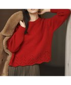 【23区/NIJYUSANKU】の【先行予約/洗える】レーシーヘムデザイン パフスリーブ ニット 人気、トレンドファッション・服の通販 founy(ファニー) ファッション Fashion レディースファッション Fashion for Women トップス・カットソー Cut & Sew Tops ニット Knit Tops & Sweaters インナー Innerwear 洗える Machine Washable カットソー Cut and Sewn Top クラシック Classic, Timeless Style シンプル Simple, Minimal スリーブ Sleeve, Long Sleeve / Short Sleeve セーター Sweater, Knitwear 透かし Cut-Out, Lacework フェミニン Feminine, Girly フレア Flare, Flared A/W・秋冬 Autumn/Winter 冬 Winter / This Winter 新作・新入荷 New Arrivals / New In おすすめ Recommended / Our Picks エレガント 上品 Elegant 2025年 2025 2025-2026秋冬・A/W Autumn/Winter 2025–26 AW25–26 thumbnail レッド系|ID: prp329100004763015 ipo3291000000034474097