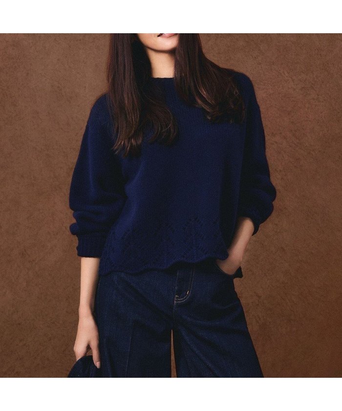 【23区/NIJYUSANKU】の【滝沢眞規子さん着用/洗える】レーシーヘムデザイン パフスリーブ ニット インテリア・キッズ・メンズ・レディースファッション・服の通販 founy(ファニー) https://founy.com/ ファッションモデル・俳優・女優 Models 女性 Women 滝沢眞規子 Takizawa Makiko ファッション Fashion レディースファッション Fashion for Women トップス・カットソー Cut & Sew Tops ニット Knit Tops & Sweaters インナー Innerwear 洗える Machine Washable カットソー Cut and Sewn Top クラシック Classic, Timeless Style シンプル Simple, Minimal スリーブ Sleeve, Long Sleeve / Short Sleeve セーター Sweater, Knitwear 透かし Cut-Out, Lacework フェミニン Feminine, Girly フレア Flare, Flared A/W・秋冬 Autumn/Winter 冬 Winter / This Winter おすすめ Recommended / Our Picks エレガント 上品 Elegant 2025年 2025 2025-2026秋冬・A/W Autumn/Winter 2025–26 AW25–26 |ID: prp329100004763015 ipo3291000000034736185