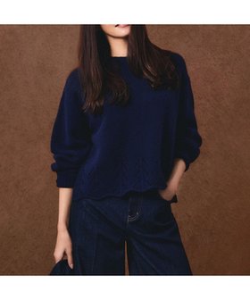 【23区/NIJYUSANKU】の【滝沢眞規子さん着用/洗える】レーシーヘムデザイン パフスリーブ ニット 人気、トレンドファッション・服の通販 founy(ファニー) ファッションモデル・俳優・女優 Models 女性 Women 滝沢眞規子 Takizawa Makiko ファッション Fashion レディースファッション Fashion for Women トップス・カットソー Cut & Sew Tops ニット Knit Tops & Sweaters インナー Innerwear 洗える Machine Washable カットソー Cut and Sewn Top クラシック Classic, Timeless Style シンプル Simple, Minimal スリーブ Sleeve, Long Sleeve / Short Sleeve セーター Sweater, Knitwear 透かし Cut-Out, Lacework フェミニン Feminine, Girly フレア Flare, Flared A/W・秋冬 Autumn/Winter 冬 Winter / This Winter おすすめ Recommended / Our Picks エレガント 上品 Elegant 2025年 2025 2025-2026秋冬・A/W Autumn/Winter 2025–26 AW25–26 |ID:prp329100004763015