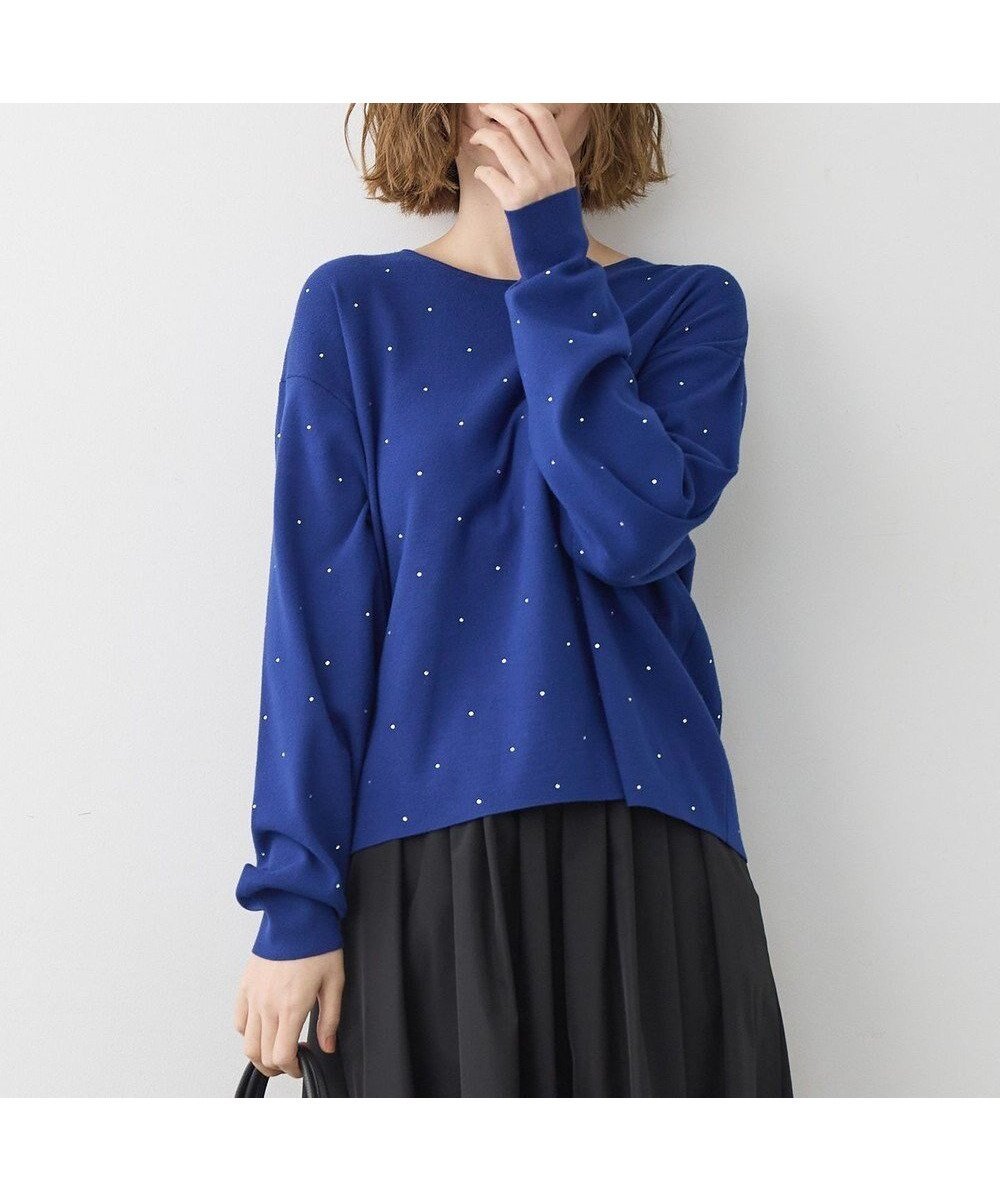 【23区/NIJYUSANKU】の【先行予約/WEB&一部店舗限定カラーあり】クリスタルホットフィット ニット インテリア・キッズ・メンズ・レディースファッション・服の通販 founy(ファニー) ファッション Fashion レディースファッション Fashion for Women トップス・カットソー Cut & Sew Tops ニット Knit Tops & Sweaters クリスタル Crystal, Swarovski シンプル Simple, Minimal ストレッチ Stretch, Stretchy Fabric セーター Sweater, Knitwear なめらか Smooth, Silky Texture バランス Balance, Style Balance フィット Fit, Slim Fit A/W・秋冬 Autumn/Winter 冬 Winter / This Winter 新作・新入荷 New Arrivals / New In エレガント 上品 Elegant ホリデーシーズン Holiday Season 2025年 2025 2025-2026秋冬・A/W Autumn/Winter 2025–26 AW25–26 ブルー系|ID: prp329100004763016 ipo3291000000034474104