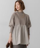 【23区/NIJYUSANKU】の【洗える】ギャザープルオーバー コンビ ニット ベージュ系|ID:prp329100004763017