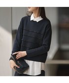 【23区/NIJYUSANKU】の【先行予約/WEB 一部店舗限定】フリルボーダー ニット ネイビー系|ID:prp329100004763018