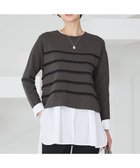 【23区/NIJYUSANKU】の【先行予約/WEB 一部店舗限定】フリルボーダー ニット グレー系|ID:prp329100004763018