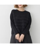 【23区/NIJYUSANKU】の【先行予約/WEB 一部店舗限定】フリルボーダー ニット ブラック系|ID:prp329100004763018