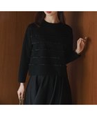 【23区/NIJYUSANKU】の【WEB 一部店舗限定/滝沢眞規子さん着用】フリルボーダー ニット ブラック系|ID: prp329100004763018 ipo3291000000034631089