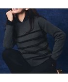 【23区/NIJYUSANKU】の【WEB 一部店舗限定/滝沢眞規子さん着用】フリルボーダー ニット グレー系|ID: prp329100004763018 ipo3291000000035410448
