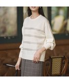 【23区/NIJYUSANKU】の【WEB 一部店舗限定】ビジューボーダー ニット ホワイト系|ID: prp329100004763019 ipo3291000000034474128