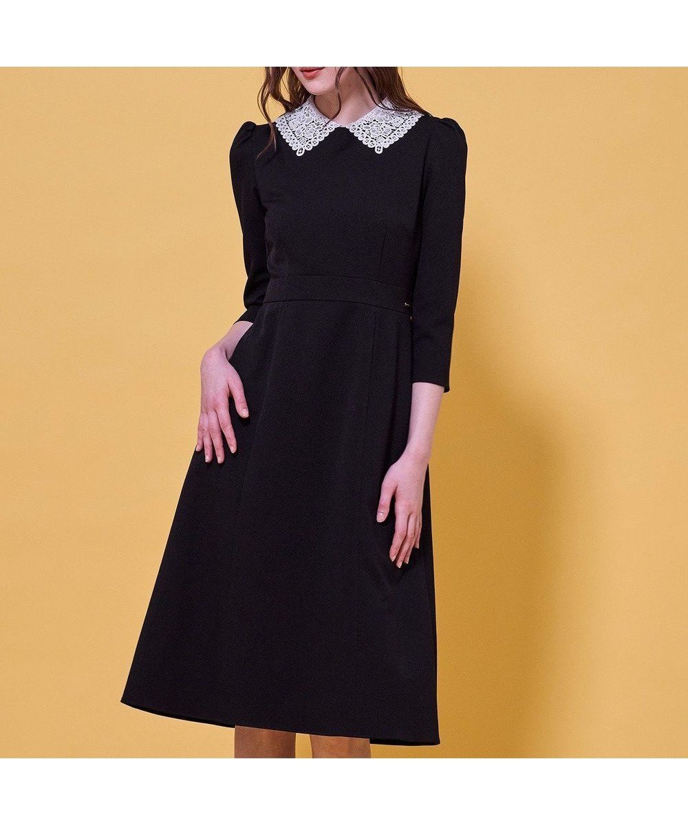 【トッカ/TOCCA】の【八木アリサさん着用】【WEB限定カラーあり・消臭】SWEET TEA TIME LACE ドレス インテリア・キッズ・メンズ・レディースファッション・服の通販 founy(ファニー) 　ファッションモデル・俳優・女優　Models　女性　Women　八木アリサ　Yagi Arisa　ファッション　Fashion　レディースファッション　Fashion for Women　ワンピース　Dresses　フォーマル・パーティードレス・結婚式用ドレス　Elegant & Casual Dresses　エレガント 上品　Elegant　カーディガン　Cardigan, Knitwear　クラシカル　Classical, Vintage-Inspired　ジャケット　Jacket, Outerwear　ストレッチ　Stretch, Stretchy Fabric　ドレス　Dress, One-Piece　人気　Popular, Best Seller　フィット　Fit, Slim Fit　フレア　Flare, Flared　レース　Lace, Lace Fabric　A/W・秋冬　Autumn/Winter　S/S・春夏　SS, Spring/Summer, Warm Season　おすすめ　Recommended / Our Picks　夏　Summer　ビジネス 仕事 通勤　Business / Work / Commuting　ブラック系|ID: prp329100004763021 ipo3291000000034779247