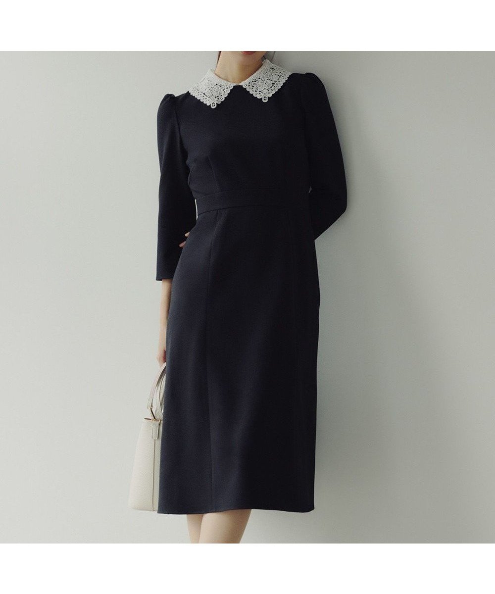 【トッカ/TOCCA】の【宮本茉由さん・八木アリサさん着用】【WEB限定カラーあり・消臭】SWEET TEA TIME LACE ドレス インテリア・キッズ・メンズ・レディースファッション・服の通販 founy(ファニー) 　ファッションモデル・俳優・女優　Models　女性　Women　宮本茉由　MIyamoto Mayu　八木アリサ　Yagi Arisa　ファッション　Fashion　レディースファッション　Fashion for Women　ワンピース　Dresses　フォーマル・パーティードレス・結婚式用ドレス　Elegant & Casual Dresses　エレガント 上品　Elegant　カーディガン　Cardigan, Knitwear　クラシカル　Classical, Vintage-Inspired　ジャケット　Jacket, Outerwear　ストレッチ　Stretch, Stretchy Fabric　ドレス　Dress, One-Piece　人気　Popular, Best Seller　フィット　Fit, Slim Fit　フレア　Flare, Flared　レース　Lace, Lace Fabric　A/W・秋冬　Autumn/Winter　S/S・春夏　SS, Spring/Summer, Warm Season　おすすめ　Recommended / Our Picks　夏　Summer　ビジネス 仕事 通勤　Business / Work / Commuting　ブラック系|ID: prp329100004763021 ipo3291000000035603114