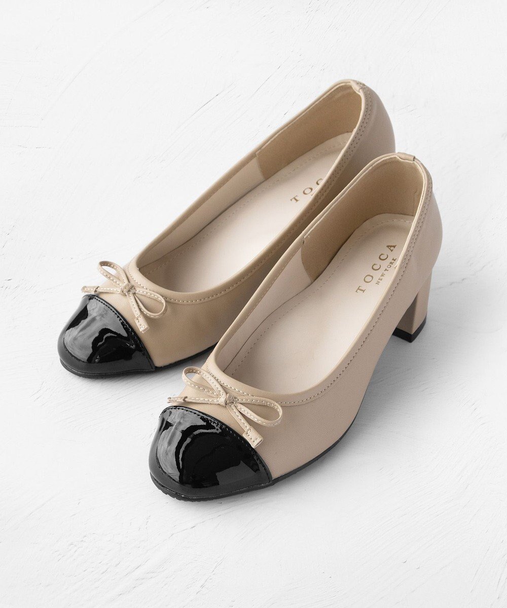 【トッカ/TOCCA】の【晴雨兼用】TINY RIBBON RAIN PUMPS レインパンプス インテリア・キッズ・メンズ・レディースファッション・服の通販 founy(ファニー) 　ファッション　Fashion　レディースファッション　Fashion for Women　エレガント 上品　Elegant　クッション　Cushion, Throw Pillow　抗菌　Antibacterial, Bacteria-Resistant　フェミニン　Feminine, Girly　フロント　Front, Front Design　ブロッキング　Color Blocking, Panel Design　ブロック　Block, Solid Block Pattern　リボン　Ribbon, Bow　S/S・春夏　SS, Spring/Summer, Warm Season　おすすめ　Recommended / Our Picks　夏　Summer　セレモニー　Ceremony　ビジネス 仕事 通勤　Business / Work / Commuting　2026年　2026　ベージュ系|ID: prp329100004763031 ipo3291000000034474177