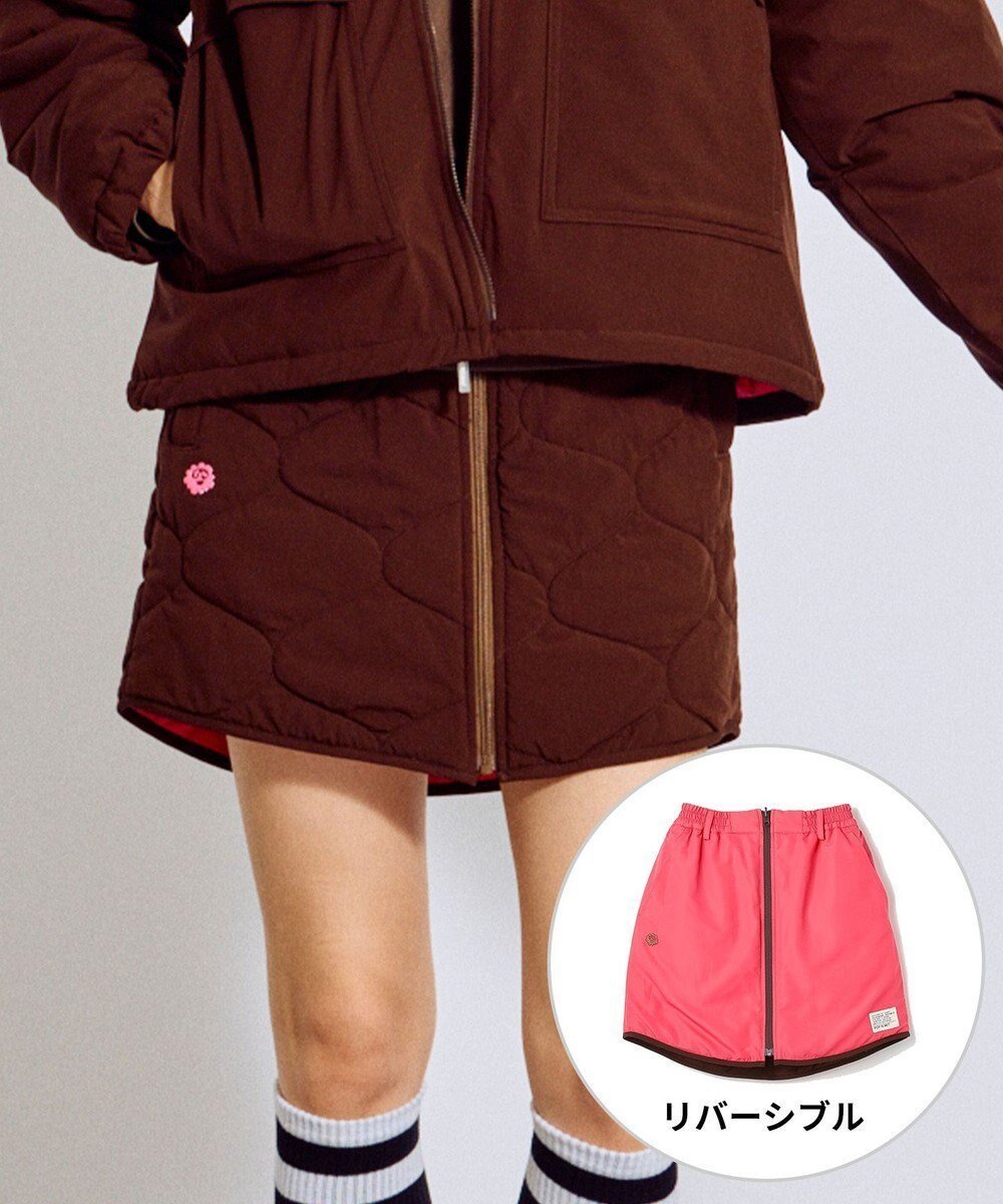 【ピーダブリュサーキュラス/PW CIRCULUS】の【WOMEN】キルティング中綿リバーシブルスカート ゴルフウェア レディース インテリア・キッズ・メンズ・レディースファッション・服の通販 founy(ファニー) 　ファッション　Fashion　レディースファッション　Fashion for Women　スカート　Skirts　2025年　2025　2025-2026秋冬・A/W　Autumn/Winter 2025–26 AW25–26　キルティング　Quilted, Quilting　ゴルフ　Golf　ストレッチ　Stretch, Stretchy Fabric　センター　Center, Center Line　タフタ　Taffeta, Structured Fabric　フラット　Flat, Flat Shoes　ボトム　Bottoms, Lower Wear　ポケット　Pocket, Pocket Detail　ループ　Loop, Loop Knit　人気　Popular, Best Seller　冬　Winter / This Winter　A/W・秋冬　Autumn/Winter　ダークブラウン系|ID: prp329100004763043 ipo3291000000034556911