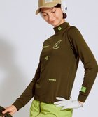【ピーダブリュサーキュラス/PW CIRCULUS】の【裏起毛であたたか】【WOMEN】CATモチーフ 裏起毛ロングスリーブモックネックT ゴルフウェア レディース カーキ系|ID: prp329100004763044 ipo3291000000034474230