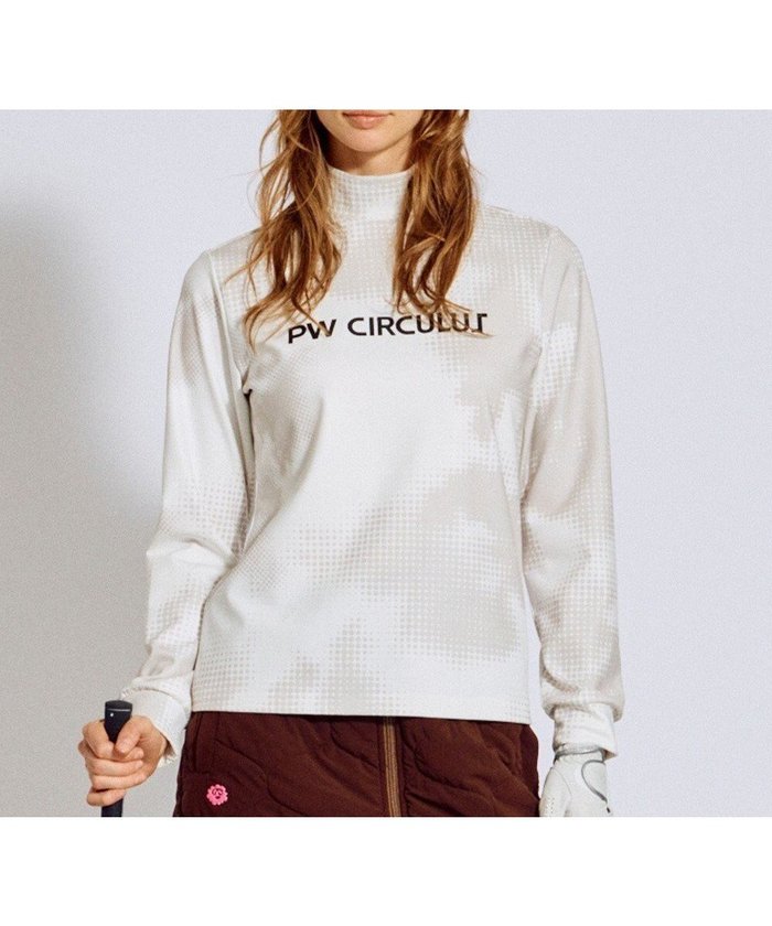 【ピーダブリュサーキュラス/PW CIRCULUS】の【裏起毛であたたか】【WOMEN】Dot camouflage ロングスリーブモックネックT ゴルフウェア レディース インテリア・キッズ・メンズ・レディースファッション・服の通販 founy(ファニー) https://founy.com/ ファッション Fashion レディースファッション Fashion for Women トップス・カットソー Cut & Sew Tops シャツ・ブラウス・オフィスカジュアル Elegant Blouses & Button-Ups ロングTシャツ・Tシャツ Longline T-Shirts & Tees カットソー・ベーシックTシャツ Cut-and-Sewn Tops / Stretch Tees & Basics インナー Innerwear カットソー Cut and Sewn Top クール Cool, Chic グラフィック Graphic, Graphic Design シンプル Simple, Minimal ストレッチ Stretch, Stretchy Fabric スポーティ Sporty, Casual Athletic ドット Polka Dot, Dot Pattern バランス Balance, Style Balance フロント Front, Front Design プリント Print, Printed Pattern モックネック Mock Neck, Short Turtleneck モノトーン Monotone, Black and White 冬 Winter / This Winter A/W・秋冬 Autumn/Winter ゴルフ Golf 2025年 2025 2025-2026秋冬・A/W Autumn/Winter 2025–26 AW25–26 |ID: prp329100004763045 ipo3291000000034474234