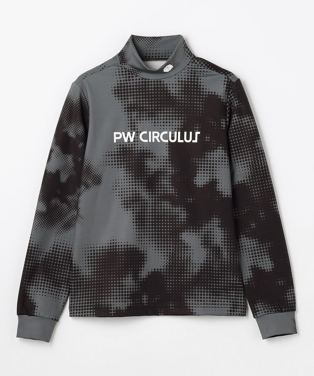 【ピーダブリュサーキュラス/PW CIRCULUS】の【裏起毛であたたか】【WOMEN】Dot camouflage ロングスリーブモックネックT ゴルフウェア レディース インテリア・キッズ・メンズ・レディースファッション・服の通販 founy(ファニー) 　ファッション　Fashion　レディースファッション　Fashion for Women　トップス・カットソー　Cut & Sew Tops　シャツ・ブラウス・オフィスカジュアル　Elegant Blouses & Button-Ups　ロングTシャツ・Tシャツ　Longline T-Shirts & Tees　カットソー・ベーシックTシャツ　Cut-and-Sewn Tops / Stretch Tees & Basics　インナー　Innerwear　カットソー　Cut and Sewn Top　クール　Cool, Chic　グラフィック　Graphic, Graphic Design　シンプル　Simple, Minimal　ストレッチ　Stretch, Stretchy Fabric　スポーティ　Sporty, Casual Athletic　ドット　Polka Dot, Dot Pattern　バランス　Balance, Style Balance　フロント　Front, Front Design　プリント　Print, Printed Pattern　モックネック　Mock Neck, Short Turtleneck　モノトーン　Monotone, Black and White　冬　Winter / This Winter　A/W・秋冬　Autumn/Winter　ゴルフ　Golf　2025年　2025　2025-2026秋冬・A/W　Autumn/Winter 2025–26 AW25–26　ブラック系5|ID: prp329100004763045 ipo3291000000034474236