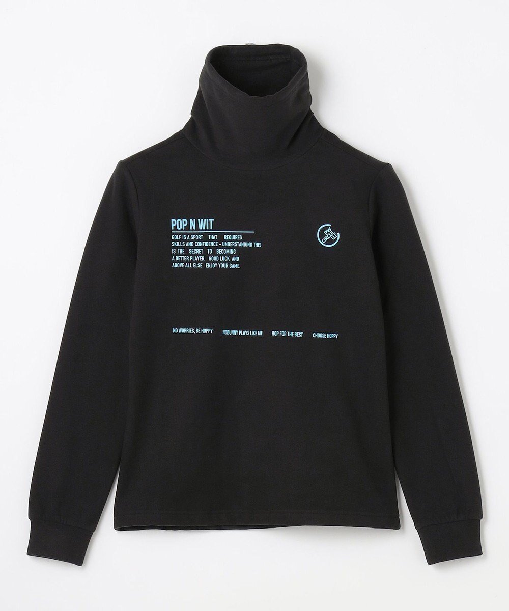 【ピーダブリュサーキュラス/PW CIRCULUS】の【起毛素材であたたか】【WOMEN】スピンドル付 両面起毛タートルネック ゴルフウェア レディース インテリア・キッズ・メンズ・レディースファッション・服の通販 founy(ファニー) 　ファッション　Fashion　レディースファッション　Fashion for Women　トップス・カットソー　Cut & Sew Tops　シャツ・ブラウス・オフィスカジュアル　Elegant Blouses & Button-Ups　ロングTシャツ・Tシャツ　Longline T-Shirts & Tees　カットソー・ベーシックTシャツ　Cut-and-Sewn Tops / Stretch Tees & Basics　タートルネック・ハイネックトップス　Turtlenecks & High-Neck Tops　インナー　Innerwear　カットソー　Cut and Sewn Top　グラフィック　Graphic, Graphic Design　ストレッチ　Stretch, Stretchy Fabric　スピンドル　Spindle, Drawcord　タートルネック　Turtleneck, High Neck　ベスト　Vest, Waistcoat　防寒　Cold Protection, Winter-Ready　モックネック　Mock Neck, Short Turtleneck　ルーズ　Loose, Oversized　ワンポイント　One Point, Statement Accent　冬　Winter / This Winter　A/W・秋冬　Autumn/Winter　おすすめ　Recommended / Our Picks　ゴルフ　Golf　2025年　2025　2025-2026秋冬・A/W　Autumn/Winter 2025–26 AW25–26　ブラック系|ID: prp329100004763046 ipo3291000000034474241