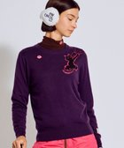 【ピーダブリュサーキュラス/PW CIRCULUS】の【WOMEN】Spark cat クルーネックニット ゴルフウェア レディース パープル系|ID: prp329100004763047 ipo3291000000034474252