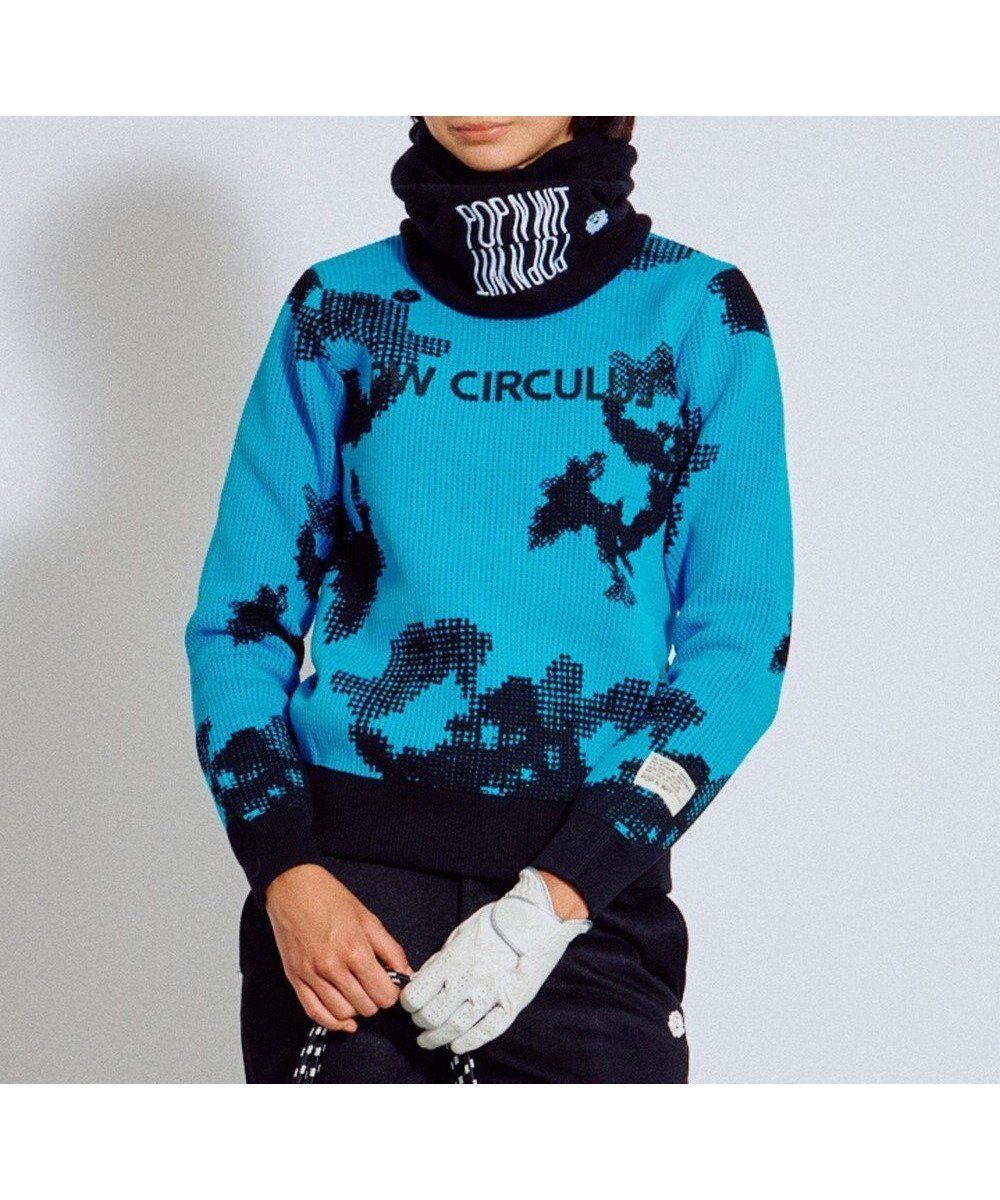 【ピーダブリュサーキュラス/PW CIRCULUS】の【WOMEN】Spark dot camouflage 軽量ニット ゴルフウェア レディース インテリア・キッズ・メンズ・レディースファッション・服の通販 founy(ファニー) ファッション Fashion レディースファッション Fashion for Women トップス・カットソー Cut & Sew Tops ニット Knit Tops & Sweaters 軽量 Lightweight, Ultra Light セーター Sweater, Knitwear トレンド Trend, Trending Now ミリタリー Military, Army Style ワッフル Waffle, Waffle Knit 冬 Winter / This Winter A/W・秋冬 Autumn/Winter おすすめ Recommended / Our Picks ゴルフ Golf 2025年 2025 2025-2026秋冬・A/W Autumn/Winter 2025–26 AW25–26 ブルー系5|ID: prp329100004763048 ipo3291000000034496162