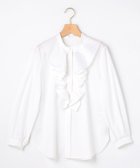 【組曲/KUMIKYOKU】の【KUMIKYOKU NAVY】コットンタッチシャーティングラッフルフレア ブラウス ホワイト系|ID: prp329100004763050 ipo3291000000034474262