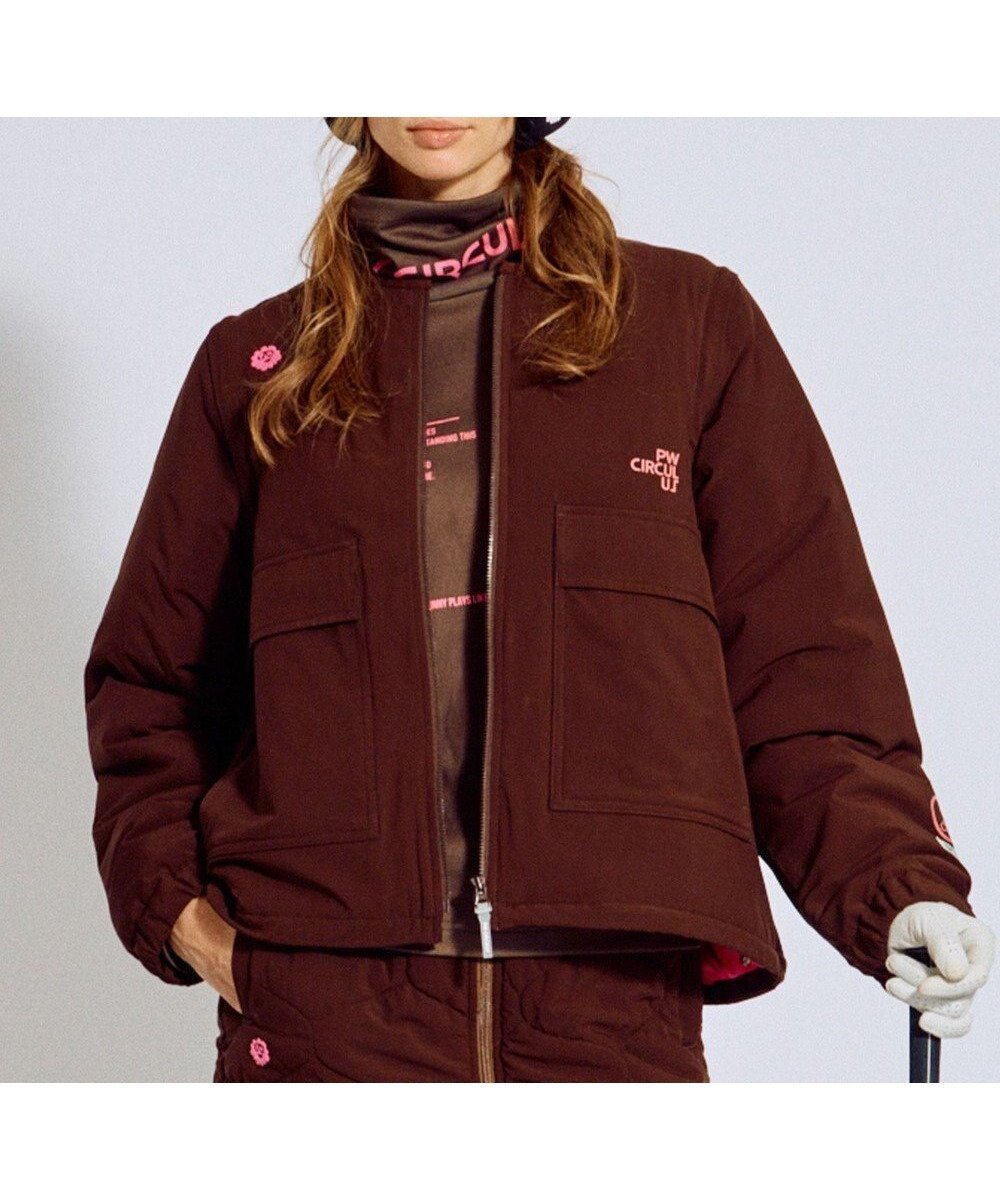 【ピーダブリュサーキュラス/PW CIRCULUS】の【WOMEN】デタッチャブルキルティングブルゾン ゴルフウェア レディース インテリア・キッズ・メンズ・レディースファッション・服の通販 founy(ファニー) ファッション Fashion レディースファッション Fashion for Women アウター Coat / Outerwear Collection レディースジャケット・軽アウター Jackets ブルゾンジャケット・スポーティアウター Blouson Jackets グラフィック Graphic, Graphic Design ジャケット Jacket, Outerwear ストレッチ Stretch, Stretchy Fabric スピンドル Spindle, Drawcord タフタ Taffeta, Structured Fabric ドローコード Drawcord, Drawstring Cord バランス Balance, Style Balance ブルゾン Blouson, Bomber Jacket プリント Print, Printed Pattern ベスト Vest, Waistcoat ポケット Pocket, Pocket Detail リラックス Relax, Relaxed Fit 冬 Winter / This Winter A/W・秋冬 Autumn/Winter 新作・新入荷 New Arrivals / New In ゴルフ Golf 2025年 2025 2025-2026秋冬・A/W Autumn/Winter 2025–26 AW25–26 ダークブラウン系|ID: prp329100004763053 ipo3291000000034474273