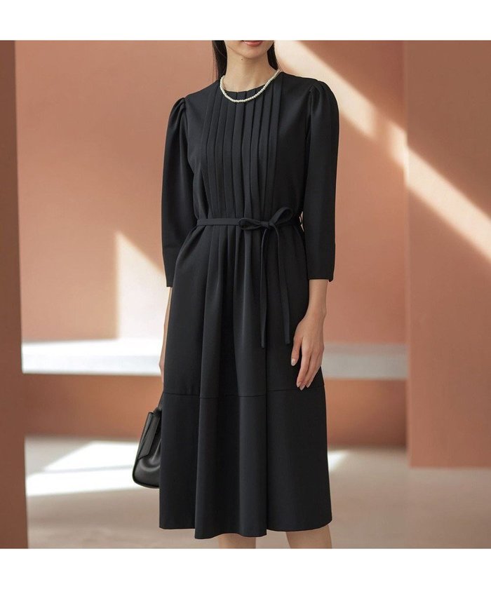 【組曲/KUMIKYOKU】の【KUMIKYOKU NAVY】フロントタックドレス インテリア・キッズ・メンズ・レディースファッション・服の通販 founy(ファニー) https://founy.com/ ファッション Fashion レディースファッション Fashion for Women ワンピース Dresses フォーマル・パーティードレス・結婚式用ドレス Elegant & Casual Dresses エレガント 上品 Elegant オケージョン Occasion Wear コレクション Collection, Seasonal Line コンパクト Compact, Small Size シェイプ Shape, Slim Fit シンプル Simple, Minimal ストレッチ Stretch, Stretchy Fabric スリーブ Sleeve, Long Sleeve / Short Sleeve フォルム Silhouette, Form フォーマル Formal, Dressy フロント Front, Front Design A/W・秋冬 Autumn/Winter 2022年 2022 S/S・春夏 SS, Spring/Summer, Warm Season 2022-2023秋冬・A/W Autumn/Winter 2022–23 AW22–23 夏 Summer セレモニー Ceremony 入学式 Entrance Ceremony 卒業式 Graduation Ceremony 結婚式 Wedding |ID: prp329100004763054 ipo3291000000034606600