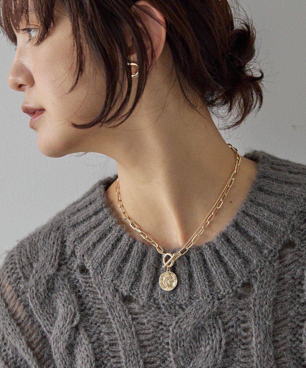 【アメリカンホリック/AMERICAN HOLIC】のコイントップダブルチェーンネックレス インテリア・キッズ・メンズ・レディースファッション・服の通販 founy(ファニー) ファッション Fashion レディースファッション Fashion for Women ジュエリー Jewelry ネックレス Necklaces & Pendants おすすめ Recommended / Our Picks アクセサリー Fashion Accessories クラシカル Classical, Vintage-Inspired コンパクト Compact, Small Size チェーン Chain, Chain Strap トレンド Trend, Trending Now ネックレス Necklace, Pendant Necklace Gold|ID: prp329100004763070 ipo3291000000034474348