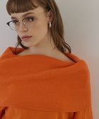 【グレース コンチネンタル/GRACE CONTINENTAL】のウールオフショルニットトップ オレンジ|ID: prp329100004763076 ipo3291000000034474371