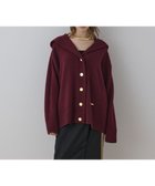 【グレース コンチネンタル/GRACE CONTINENTAL】のウールフードニットカーディガン 人気、トレンドファッション・服の通販 founy(ファニー) ファッション Fashion レディースファッション Fashion for Women トップス・カットソー Cut & Sew Tops ニット Knit Tops & Sweaters カーディガン・羽織り Layered Style Cardigans カーディガン Cardigan, Knitwear ストール Stole, Wrap プレート Plate, Dish ミドル Middle Length, Mid Height メタル Metal, Metal Parts エレガント 上品 Elegant A/W・秋冬 Autumn/Winter thumbnail ボルドー|ID: prp329100004763077 ipo3291000000035650006