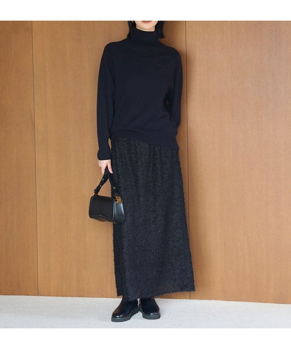 【アンフィーロ 自由区/UNFILO】のエアリーヤーン Iラインスカート 人気、トレンドファッション・服の通販 founy(ファニー) 　ファッション　Fashion　レディースファッション　Fashion for Women　スカート　Skirts　おすすめ　Recommended / Our Picks　シンプル　Simple, Minimal　スウェット / スエット　Sweatshirt, Sweatwear　セットアップ　Set-Up, Coordinated Outfit　フェザー　Feather, Feather Detail　メッシュ　Mesh, Net Fabric　冬　Winter / This Winter　A/W・秋冬　Autumn/Winter　 other-1|ID: prp329100004763080 ipo3291000000034474387