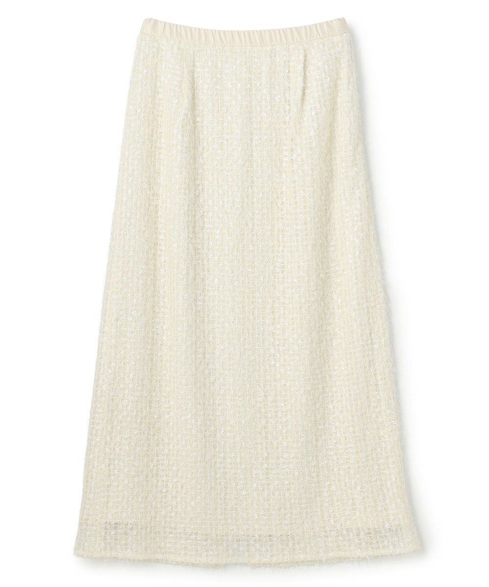 【アンフィーロ 自由区/UNFILO】のエアリーヤーン Iラインスカート インテリア・キッズ・メンズ・レディースファッション・服の通販 founy(ファニー) 　ファッション　Fashion　レディースファッション　Fashion for Women　スカート　Skirts　おすすめ　Recommended / Our Picks　シンプル　Simple, Minimal　スウェット / スエット　Sweatshirt, Sweatwear　セットアップ　Set-Up, Coordinated Outfit　フェザー　Feather, Feather Detail　メッシュ　Mesh, Net Fabric　冬　Winter / This Winter　A/W・秋冬　Autumn/Winter　エクリュ|ID: prp329100004763080 ipo3291000000034474389