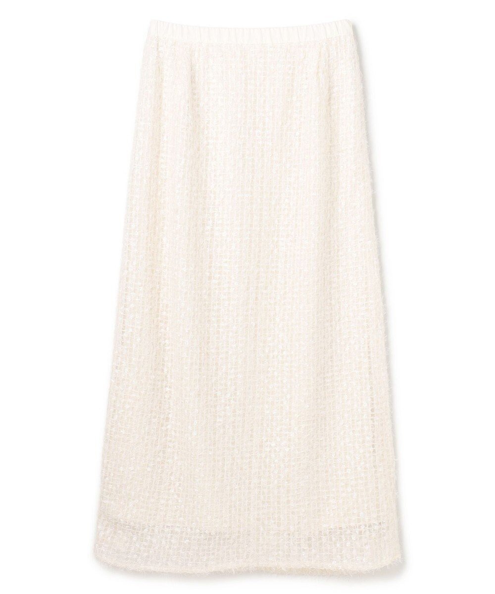 【アンフィーロ 自由区/UNFILO】のエアリーヤーン Iラインスカート インテリア・キッズ・メンズ・レディースファッション・服の通販 founy(ファニー) 　ファッション　Fashion　レディースファッション　Fashion for Women　スカート　Skirts　おすすめ　Recommended / Our Picks　シンプル　Simple, Minimal　スウェット / スエット　Sweatshirt, Sweatwear　セットアップ　Set-Up, Coordinated Outfit　フェザー　Feather, Feather Detail　メッシュ　Mesh, Net Fabric　冬　Winter / This Winter　A/W・秋冬　Autumn/Winter　エクリュ|ID: prp329100004763080 ipo3291000000034864253