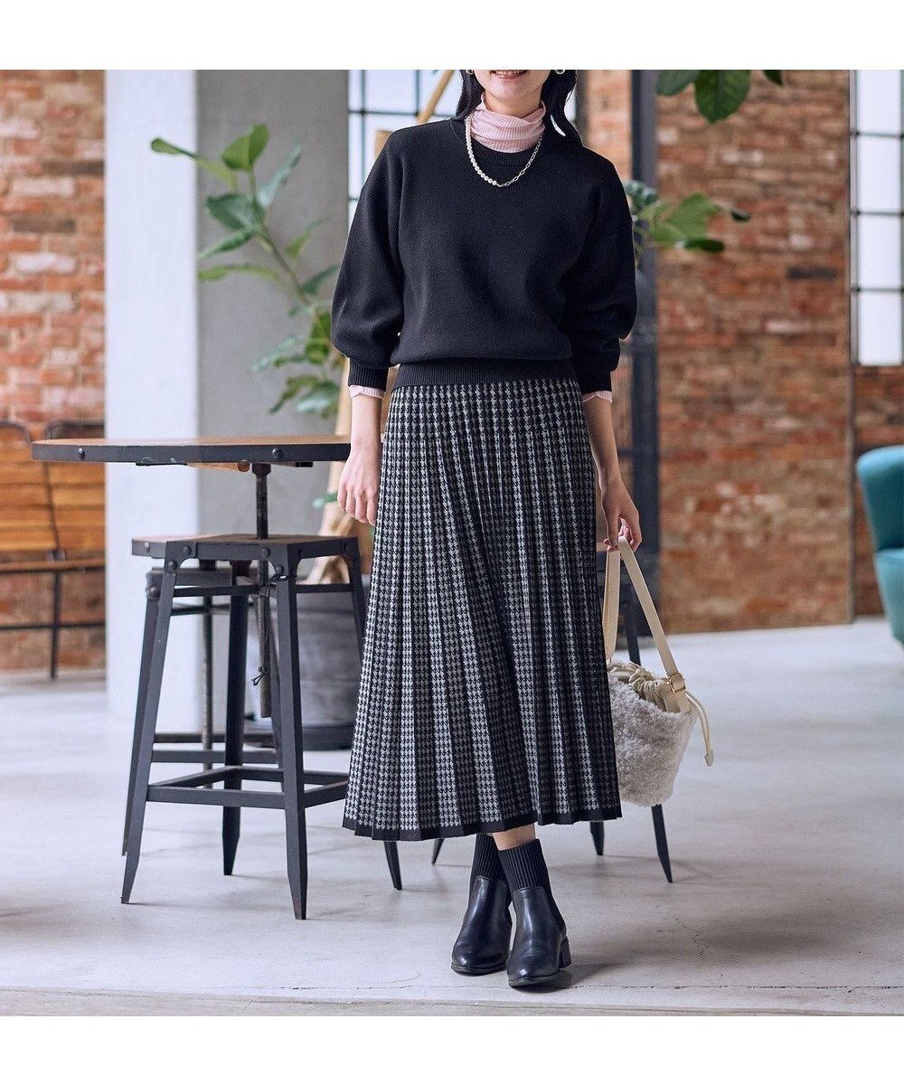 【エニー/ANY】の【2SET】ニットセットアップ インテリア・キッズ・メンズ・レディースファッション・服の通販 founy(ファニー) ファッション Fashion レディースファッション Fashion for Women ワンピース Dresses 洗える Machine Washable シンプル Simple, Minimal ストレッチ Stretch, Stretchy Fabric セットアップ Set-Up, Coordinated Outfit タートル Turtleneck, Turtle Collar 定番 Standard, Basic Item プリーツ Pleats, Pleated 楽ちん Easy Fit, Comfortable 冬 Winter / This Winter A/W・秋冬 Autumn/Winter ブラック×グレー|ID: prp329100004763083 ipo3291000000034474399