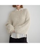 【イェッカ ヴェッカ/YECCA VECCA】のラメシャギーボートネックニット Light Beige|ID: prp329100004763086 ipo3291000000034474426