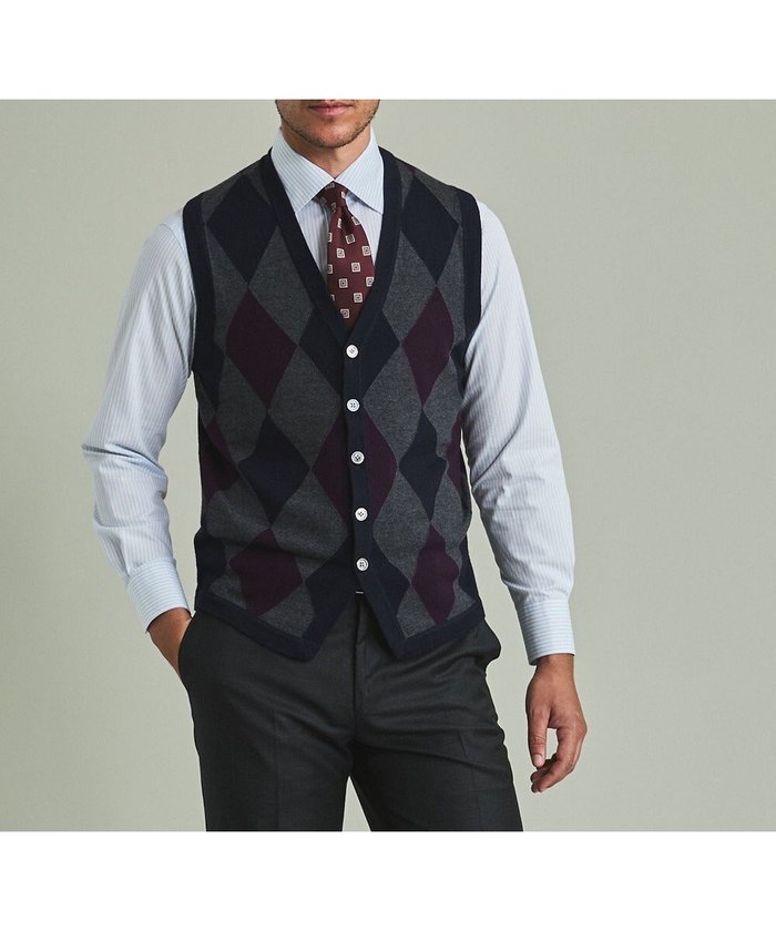 【五大陸/gotairiku / MEN】の【家庭洗濯可能】イタリア糸 ハイゲージ ベスト インテリア・キッズ・メンズ・レディースファッション・服の通販 founy(ファニー) https://founy.com/ ファッション Fashion メンズファッション Fashion for Men トップス・カットソー Cut & Sew Tops ニット・セーター / 定番トップス Knit Tops & Sweaters ベスト・ジレ Vests & Gilets イタリア Italy インナー Innerwear 洗える Machine Washable ジャケット Jacket, Outerwear スーツ Suit, Formalwear セーター Sweater, Knitwear ドレス Dress, One-Piece 人気 Popular, Best Seller フラット Flat, Flat Shoes ベスト Vest, Waistcoat ベーシック Basic, Essential A/W・秋冬 Autumn/Winter エレガント 上品 Elegant ビジネス 仕事 通勤 Business / Work / Commuting |ID: prp329100004763704 ipo3291000000034484519