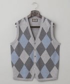 【五大陸/gotairiku / MEN】の【家庭洗濯可能】イタリア糸 ハイゲージ ベスト ライトグレー系4|ID: prp329100004763704 ipo3291000000034484521