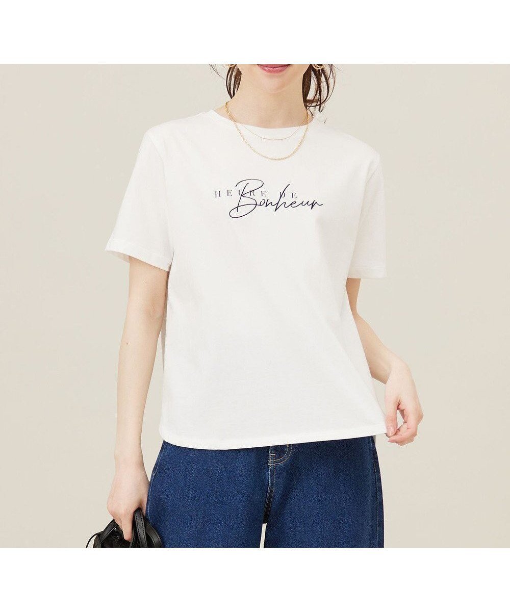 【エニィ スィス/any SiS】の【洗える】ベーシックロゴ刺繍 Tシャツ インテリア・キッズ・メンズ・レディースファッション・服の通販 founy(ファニー) 　ファッション　Fashion　レディースファッション　Fashion for Women　トップス・カットソー　Cut & Sew Tops　シャツ・ブラウス・オフィスカジュアル　Elegant Blouses & Button-Ups　ロングTシャツ・Tシャツ　Longline T-Shirts & Tees　カットソー・ベーシックTシャツ　Cut-and-Sewn Tops / Stretch Tees & Basics　おすすめ　Recommended / Our Picks　ウォッシャブル　Machine Washable　カットソー　Cut and Sewn Top　プリント　Print, Printed Pattern　ベーシック　Basic, Essential　夏　Summer　新作・新入荷　New Arrivals / New In　春　Spring　S/S・春夏　SS, Spring/Summer, Warm Season　洗える　Machine Washable　オフ|ID: prp329100004763707 ipo3291000000034484539