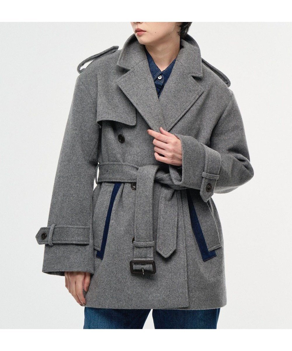 【リポトレンタアンニ/Ripo trenta anni】のDENIM PARTS MID CT ミドル丈ダブルコート 人気、トレンドファッション・服の通販 founy(ファニー) ファッション Fashion レディースファッション Fashion for Women アウター Coat / Outerwear Collection コート・ロングコート・ピーコート Long Coats, Peacoats & More レディースジャケット・軽アウター Jackets トレンチコート / 春秋の定番アウター Trench Coats シンプル Simple, Minimal ジャケット Jacket, Outerwear ダブル Double, Double-Breasted デニム Denim, Jeans Material トレンチ Trench, Trench Coat パッチワーク Patchwork, Mixed Fabric ミドル Middle Length, Mid Height A/W・秋冬 Autumn/Winter other-1|ID: prp329100004763710 ipo3291000000034484552