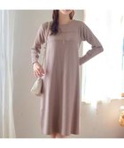 【ティアクラッセ/Tiaclasse】の【洗える】リブ切替デザインニットワンピース モカ|ID: prp329100004763719 ipo3291000000034484627