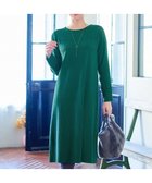 【ティアクラッセ/Tiaclasse】の【洗える】リブ切替デザインニットワンピース グリーン|ID: prp329100004763719 ipo3291000000034484628