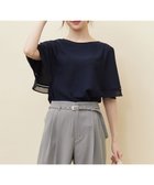 【エニィ スィス/any SiS】の【洗える】フレアスリーブ ブラウス ネイビー|ID: prp329100004763720 ipo3291000000034484638