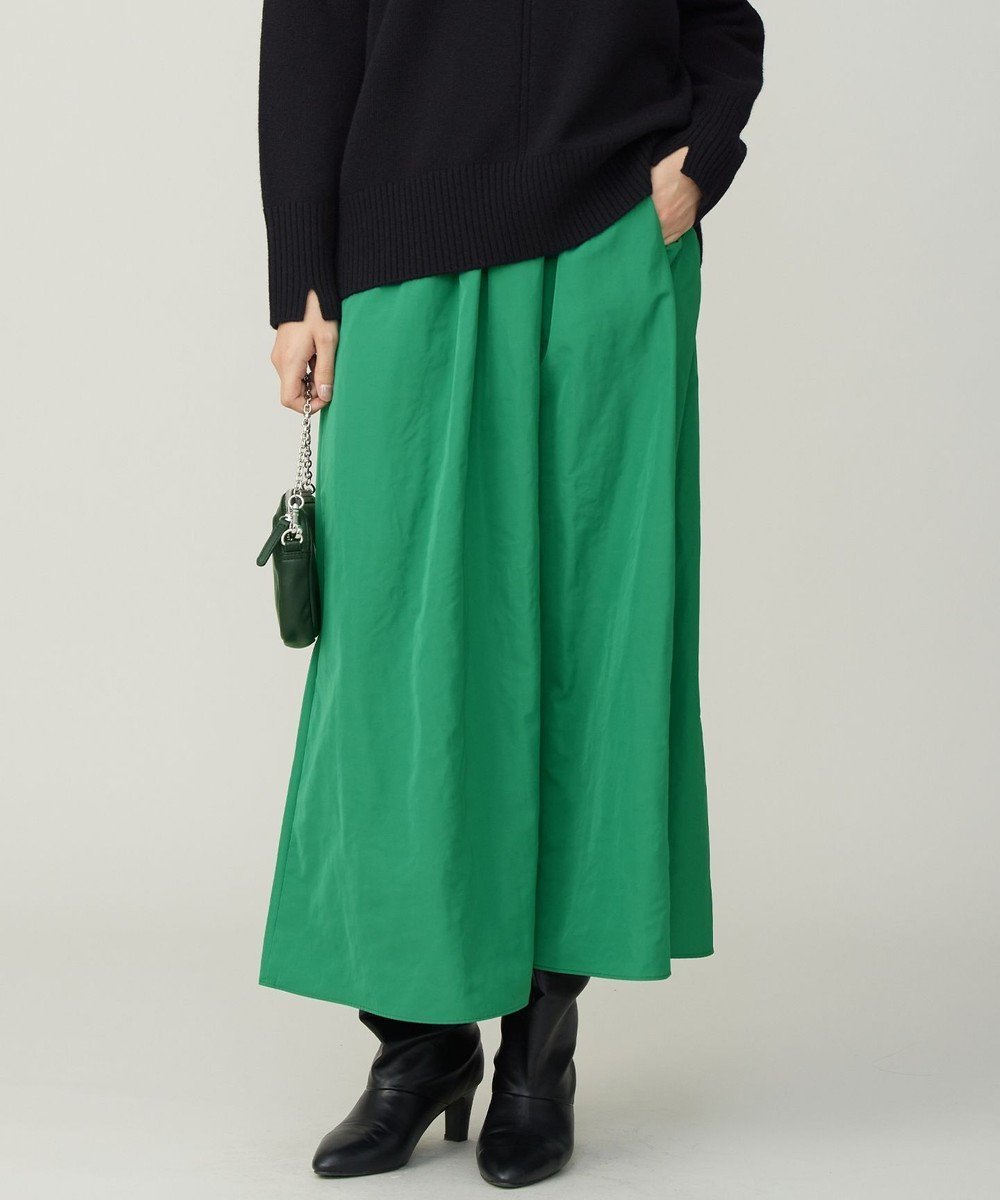 【アイシービー/iCB】のエステルメモリータフタ キャザースカート インテリア・キッズ・メンズ・レディースファッション・服の通販 founy(ファニー) 　ファッション　Fashion　レディースファッション　Fashion for Women　スカート　Skirts　ギャザー　Gathered, Ruffled　シンプル　Simple, Minimal　バルーン　Balloon, Balloon Silhouette　フレア　Flare, Flared　ポケット　Pocket, Pocket Detail　A/W・秋冬　Autumn/Winter　2025年　2025　2025-2026秋冬・A/W　Autumn/Winter 2025–26 AW25–26　グリーン|ID: prp329100004763724 ipo3291000000035631240