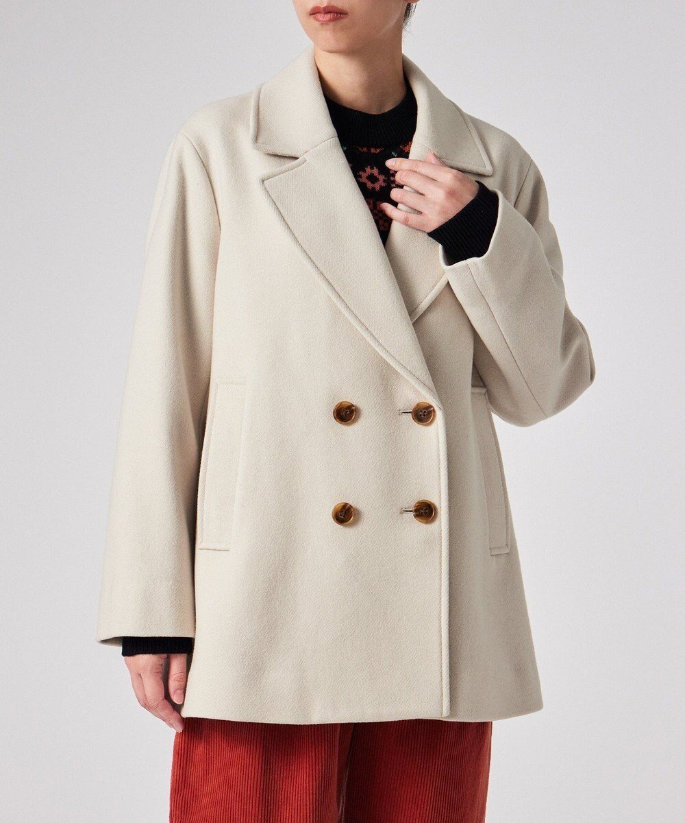 【ポール スミス/Paul Smith】のウールカルゼ ショート ピーコート インテリア・キッズ・メンズ・レディースファッション・服の通販 founy(ファニー) ファッション Fashion レディースファッション Fashion for Women アウター Coat / Outerwear Collection コート・ロングコート・ピーコート Long Coats, Peacoats & More レディースジャケット・軽アウター Jackets インナー Innerwear ショート Short, Short Length ジャケット Jacket, Outerwear トレンド Trend, Trending Now ボックス Boxy, Box Shape ロング Long, Long-Length ワイド Wide, Wide Fit エレガント 上品 Elegant 定番 Standard, Basic Item A/W・秋冬 Autumn/Winter アイボリー|ID: prp329100004763732 ipo3291000000034484702