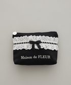 【メゾンドフルール/Maison de FLEUR】のコットンフリルポーチ Black|ID: prp329100004763770 ipo3291000000034484890