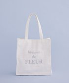 【メゾンドフルール/Maison de FLEUR】のツイードロゴ刺繍スクエアトートバッグ Ivory|ID: prp329100004763778 ipo3291000000034484918